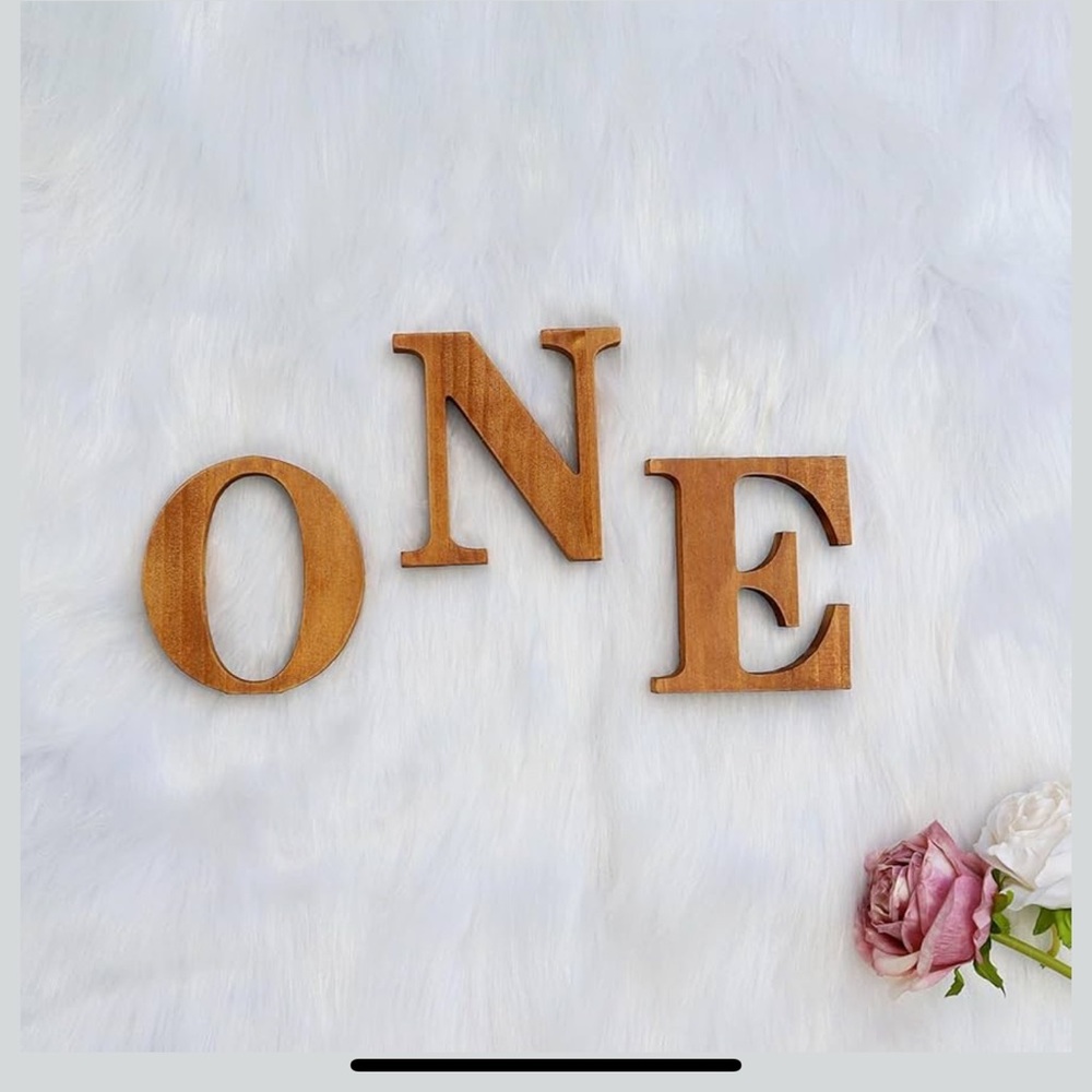 Wooden ONE Letters
